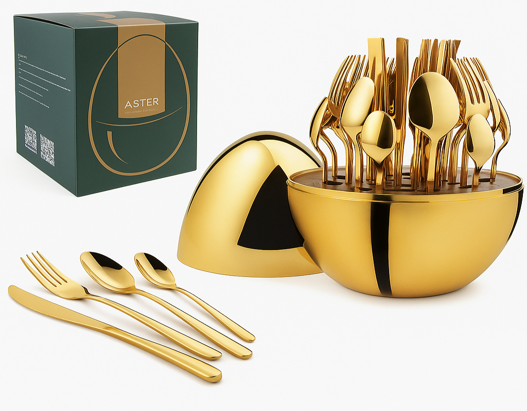 MOOD EGG SHAPE CUTTERY SET