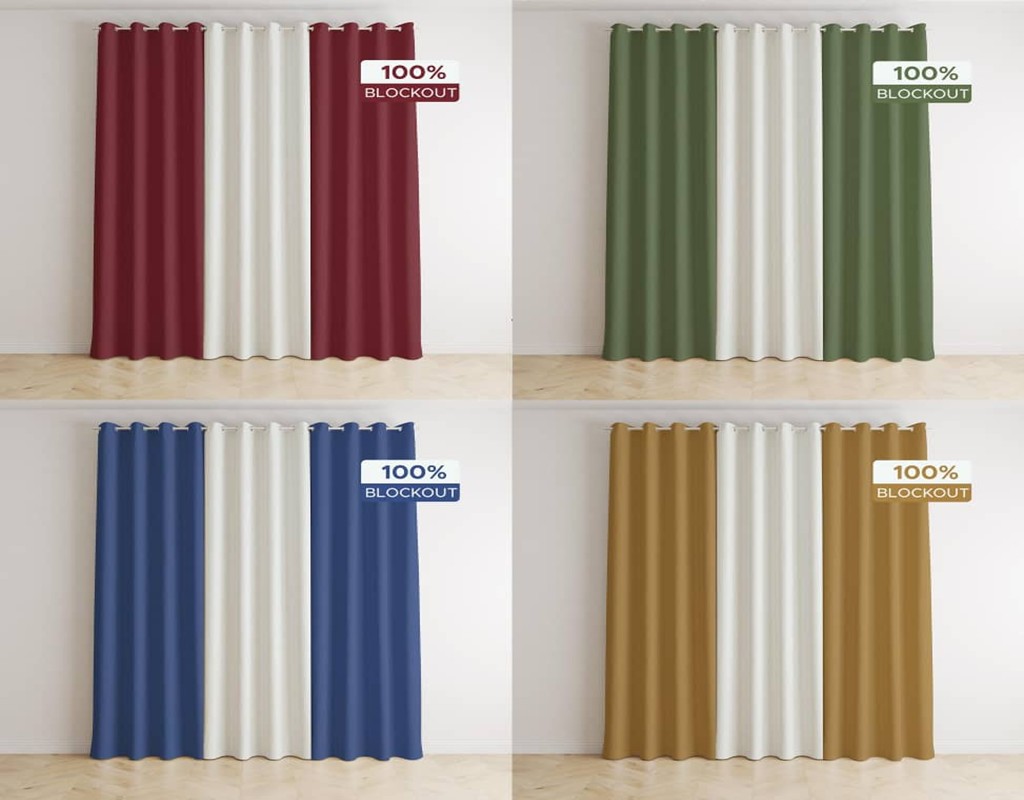 2 in 1 Heavy Blockout Curtains